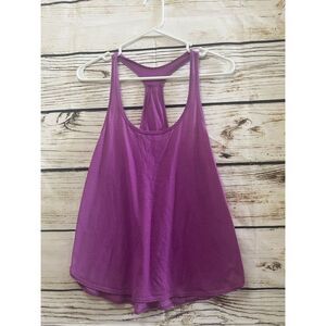 Lululemon athletica purple grey are ribbed lacebark tank large